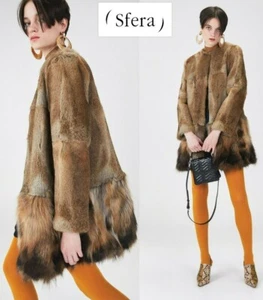 WEICHER & FELLIGER SCHICKER ECHTER WASCHBÄRPELZMANTEL SPANISCHER DESIGNER SFERA NEU OHNE ETIKETT M *WOW* - Bild 1 von 12