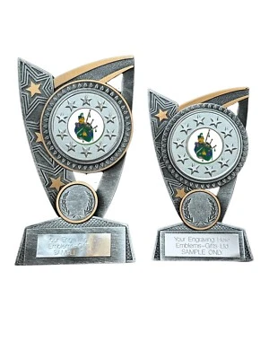 SMARTBADGE Borsa Pipe Player Award (M) Triumph Resin Sports Trophy Incisa Gratuita