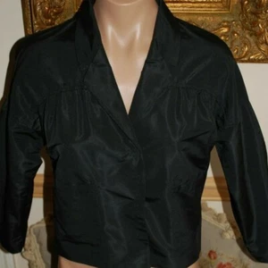 Nueva Hermosa Chaqueta de Tafetta Negra de Diseñador MIU MIU Damas 36 ITALIA - Imagen 1 de 9