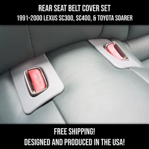 Rear Seat Belt Cover Set for 1991-2000 Lexus SC300, SC400, and Toyota Soarer - Picture 1 of 7
