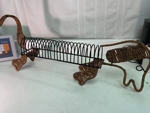 Vintage Dog Wire Wood DVD CD Storage Rack Holder - Holds 25 - Picture 1 of 11