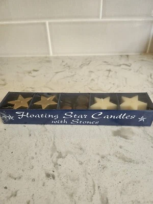 Velas estrella flotante con piedras - nuevas y precintadas Foto 1 de 4