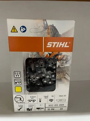 36RM 84 STIHL NEW CHAINSAW CHAIN SAW. 3/8 063 84 25 INCH BLADE replaces 36rm3 84