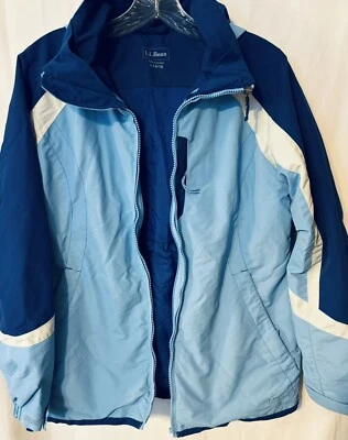 Chaqueta acolchada L L Bean Boys azul grande 14/16 cremallera completa forro acolchado L/S Foto 1 de 4