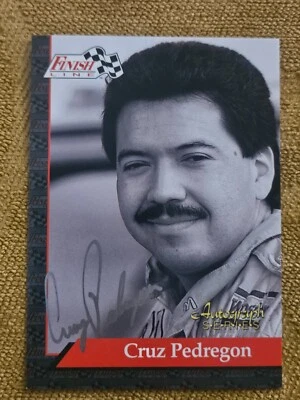 CRUZ PEDREGON 1993 Finish Line NHRA Hot Rod Autographs #4 Silver Ink Signature - Image 1 of 4