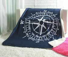 Blankets Winter Throws Bedspreads Thick Warm Compass Patterned Bed Sofa Textiles