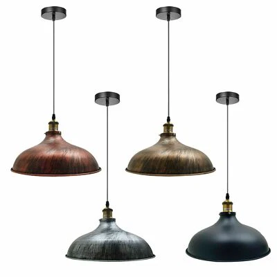 Luminaire Rétro Lustre Plafonnier Vintage Noir Lampe Cage Éclairage de Plafond - Photo 1/4