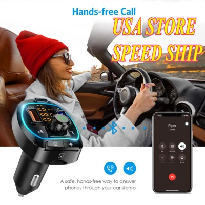 FM Bluetooth Car 3 USB QC/PD3.0 FAST Charger Mp3 Player 6 Color For iphone/apple - Image 1 of 4