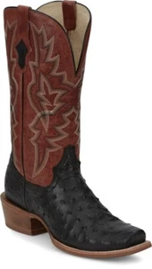 Tony Lama Men's SA8267 Rylen 13" Full Quill Black Square Toe Size 8.5 EE - Picture 1 of 6