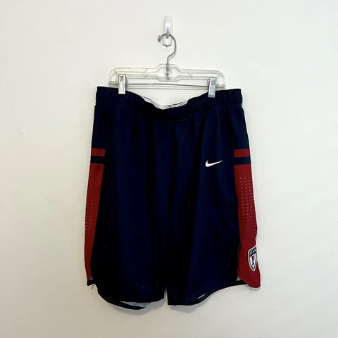 Nike U Penn Quakers Game Basketball Shorts Blue NCAA Pro-Cut Rare VTG Y2k Sz L Cover