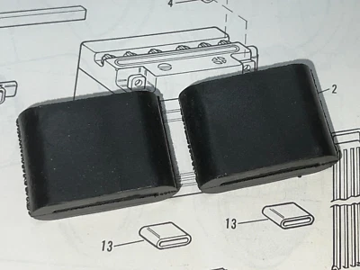 Par de almohadillas de batería AERMACCHI HARLEY 66295-73P 1973-1975 Z90 TX125 SX125 Foto 1 de 2