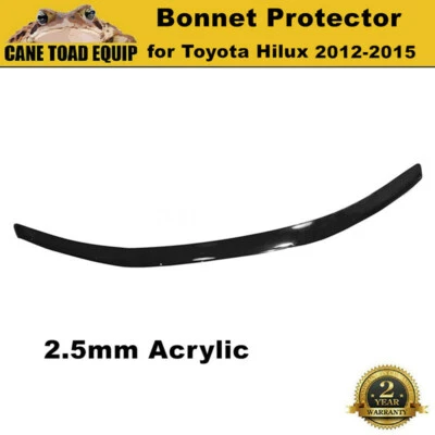 Bonnet Protector Guard for Toyota Hilux 2012-2015 Vigo Tinted Black Guard Post f - image 1 of 2