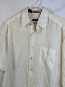 Burberry London Button Shirt Linen Shirt Sleeve Collared USA Men’s Large - Picture 1 of 7