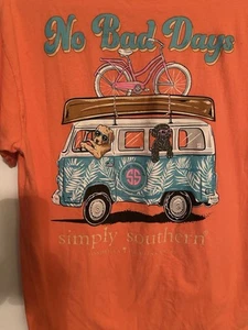 Simply Southern T Shirt NO BAD DAYS LabradorVW Van Dog Shirt Women’s Size Medium - Picture 1 of 11