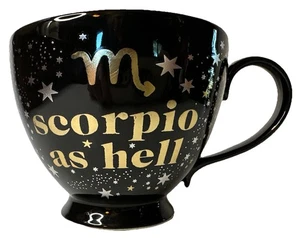 Tazza/Tazza Scorpione As Hell stelle nere astrologia piedi zodiacali - Foto 1 di 8