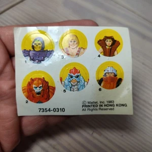 1983 Vintage Masters of the Universe Orko Magic Trick adesivi inutilizzati MOTU - Foto 1 di 3