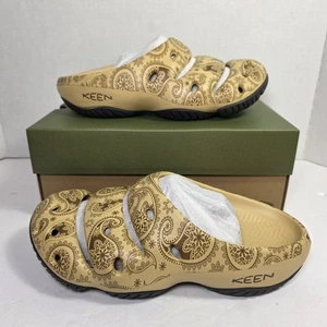 New Keen Yogui Arts Clog x THC Women’s 11 Cafe Latte Paisley Slides $90 With Box - Picture 1 of 6