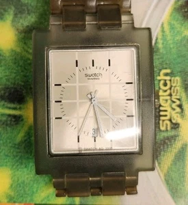 Swatch Watch SYNTHETIC SUAG400 2000 Square With New Battery  - Picture 1 of 7