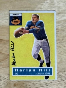 HARLAN HILL SIGNED AUTOGRAPHED 1956 TOPPS CARD # 59 CHICAGO BEARS - Picture 1 of 2