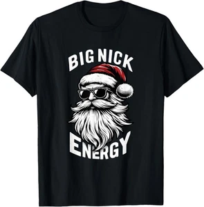 T-shirt Babbo Natale divertente Big Nick Energy nuova limitata - Foto 1 di 2