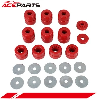 Комплект вставок красных втулок крепления кузова для Jeep Wrangler 1987 1988 - 1996 годов выпуска 22 шт. - Изображение 1 из 4