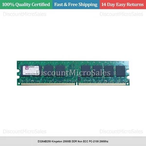 D3264B250 Kingston 256MB DDR Non ECC PC-2100 266Mhz - Picture 1 of 1