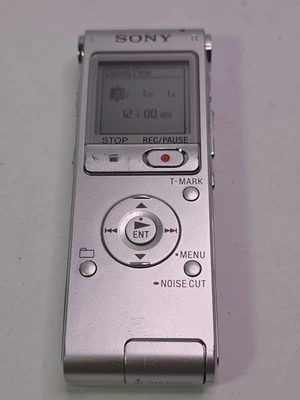 Sony ICD-UX512 Silver Stereo Digital Voice Recorder w/ Built-In USB *WORKS* - Image 1 of 4