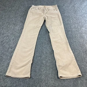 7 For All Mankind Womens Jeans Bootcut Flare 27 30 Low Rise Beige - Picture 1 of 10