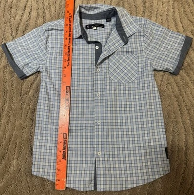 Рубашка на пуговицах Ben Sherman для мальчиков синяя с коротким рукавом размер S (7) - Изображение 1 из 4