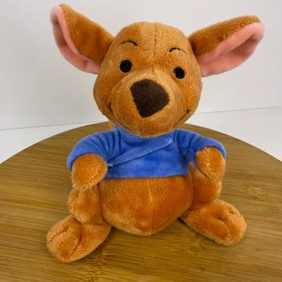 Disney Winnie The Pooh Roo Plush Kangaroo Baby Boy Store Exclusive Blue Shirt 7" - Image 1 of 4