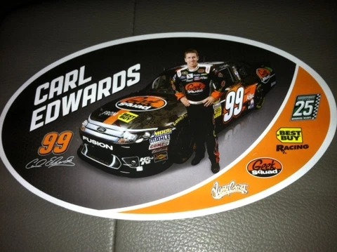 2012 CARL EDWARDS "GEEK SQUAD" #99  NASCAR SPRINT CUP SERIES POSTCARD Cover