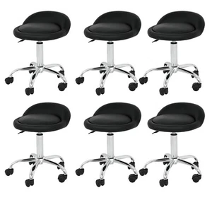 Hydraulic Saddle 6X Adjustable Spa Salon Stool Rolling Chair Facial Massage - Picture 1 of 10