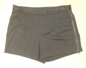 Pantalones cortos Alexander Wang elásticos de algodón cintura alta con cremallera, negros, M - Imagen 1 de 6