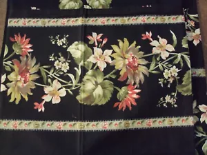 Neu in Verpackung Williams Sonoma schwarze botanische Herbsttischdecke 70 x 108 Zoll - Bild 1 von 12
