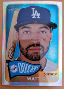 2014 TOPPS HERITAGE BASEBALL 370 MATT KEMP CHROME REFRACTOR 486/565 DODGERS