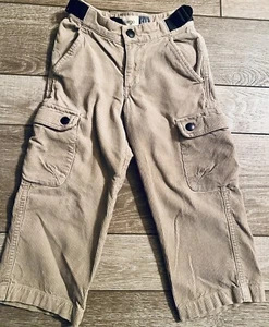 GAP TAN CORDUROY CARGO PANTS BOYS 4 - Picture 1 of 2
