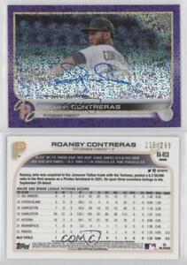 2022 Topps Chrome Purple Speckle Refractor /299 Roansy Contreras Rookie Auto RC