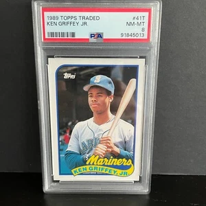 1989 Topps Traded KEN GRIFFEY, JR. #41T (PSA 8) Rookie RC - Picture 1 of 2