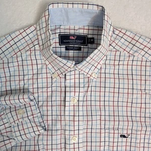 Vineyard Vines Tucker Hemd kariert Herren Medium Langarm Button-Down-Hemd gebraucht, in einwandfreiem Zustand - Bild 1 von 8