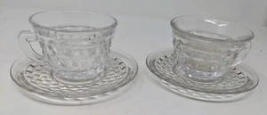 MCM Vintage Fostoria American Cups and Saucers Set of 2 - Picture 1 of 6