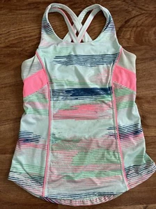 Girls IVIVVA workout tank top, size 12, crisscross Racerback, activewear support - Picture 1 of 5