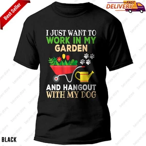Funny Gardening T-Shirt for Dog Lovers and Plant Enthusiasts Who Enjoy Garden - Picture 1 of 13