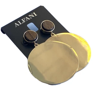 Alfani Gold-Tone Stone & Disc Statement Earrings - Picture 1 of 3