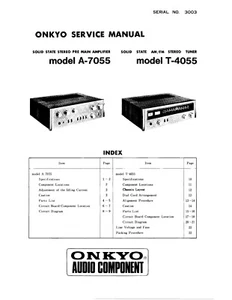 Service Manual-Anleitung für Onkyo A-7055, T-4055  - Bild 1 von 1