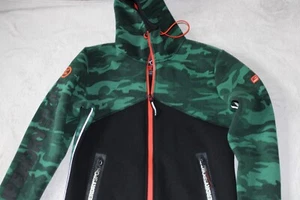 SUPERDRY SPORT GYM TECH HOODIE TRACK JACKET GREEN CAMO SIZE MEDIUM M MENS H4 - Imagen 1 de 9