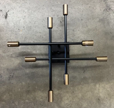 Savoy House Lyrique 8 Light Semi Flush, Bronze w/ Brass Accents - 6-7003-8-77 - Image 1 of 4