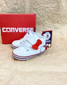 Size 12cm - Converse All Star x Sanrio Hello Kitty Baby Toddler shoes  - New - Picture 1 of 5