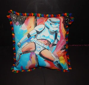 Storm Trooper Stripper Original Arte Algodón Almohada Star Wars con Pompones Hecho a Mano - Imagen 1 de 6