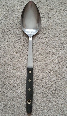 12.5” MAID OF HONOR Stainless Steel Serving Spoon Black MEASURES 1t, 2t, 1T, 2T - Image 1 of 4