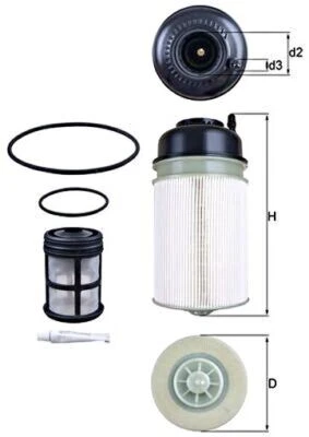 MAHLE Fuel Filter For MERCEDES ACTROS MP4 ANTOS AROCS 4700902852 - Image 1 of 2